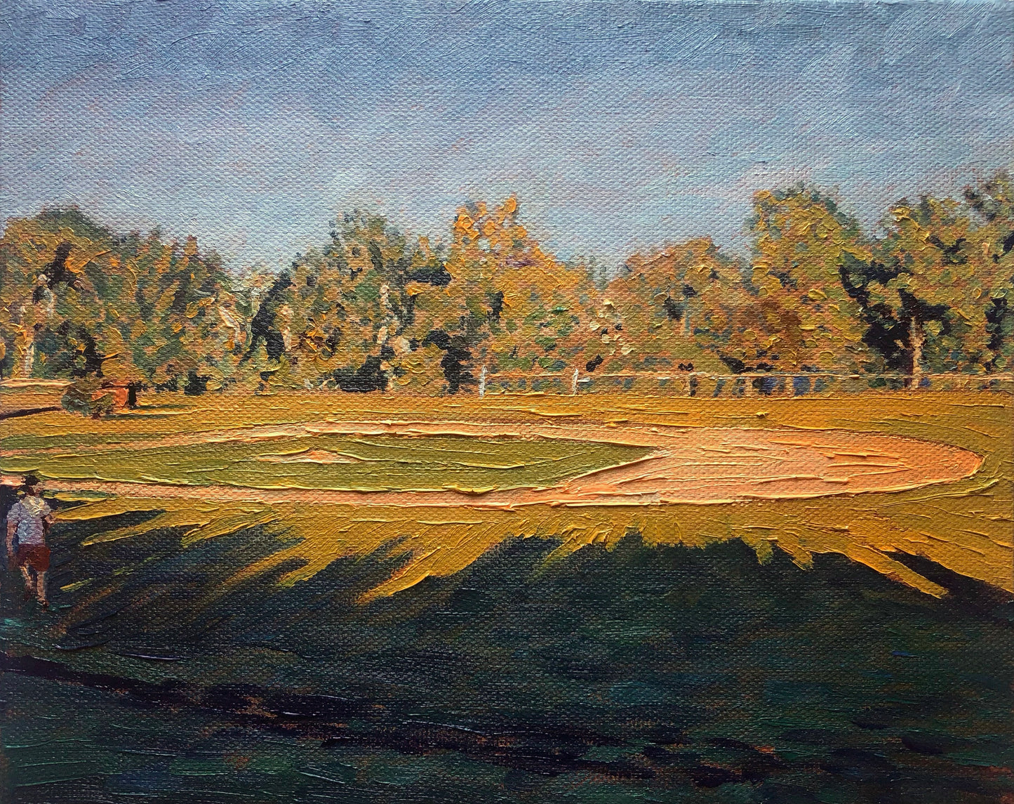 Late Afternoon in Autumn on a Baseball Field in Red Hook, NY